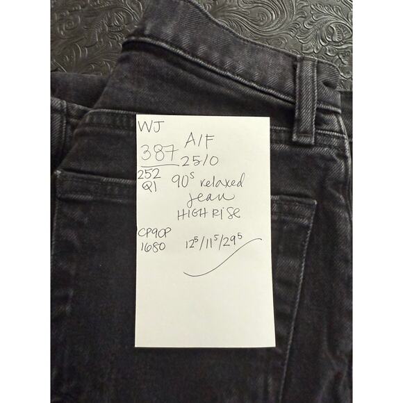 Abercrombie & Fitch Jeans Women's 25/0 Black 90s Relaxed Jean High Rise - Picture 3 of 6